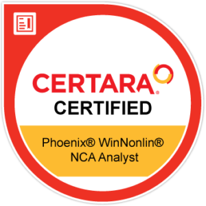 Certara Certified NCA Analyst using Phoenix WinNonlin Version 8.0